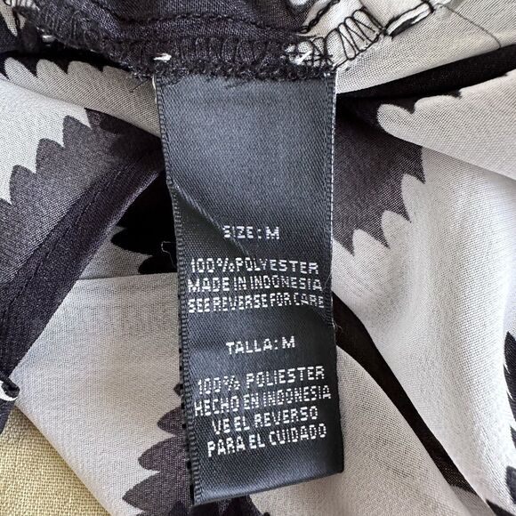 Kalijati White & Black Striped Long Sleeve Blouse Medium M Button Up NWOT - Picture 10 of 11